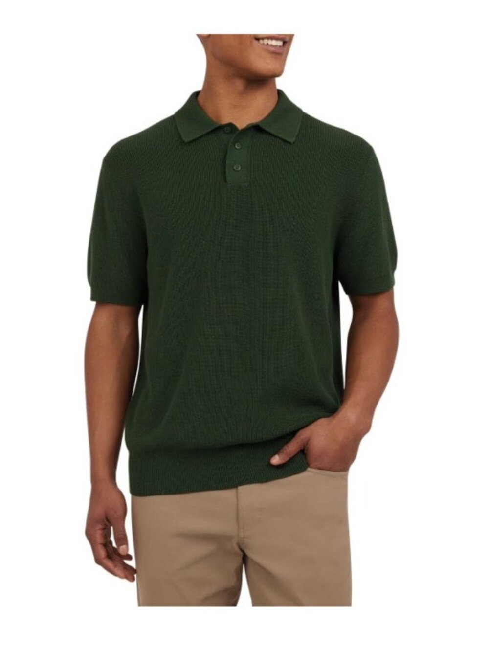 DKNY Men's Sweater Polo-Size XXL- Green